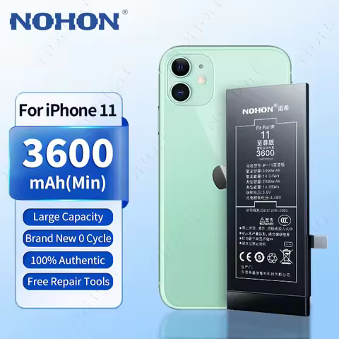 NOHON Replacement Battery for iPhone 11 11Pro 11ProMax 12Mini 13 14 15 Pro Max Big Capacity Batterie