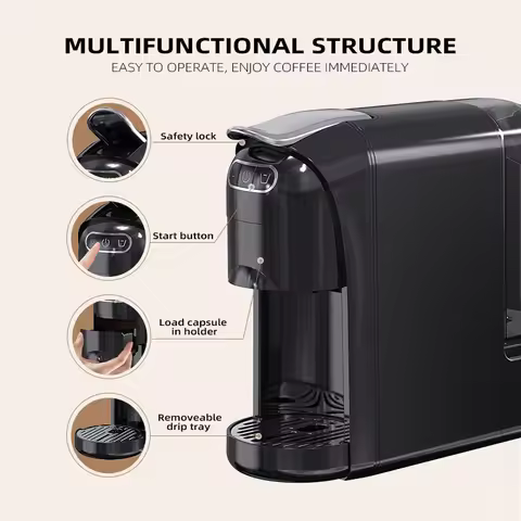 3 in1 Coffee Maker K-cup Capsule Coffee Machine Espresso Machine Electric Coffee Machine
