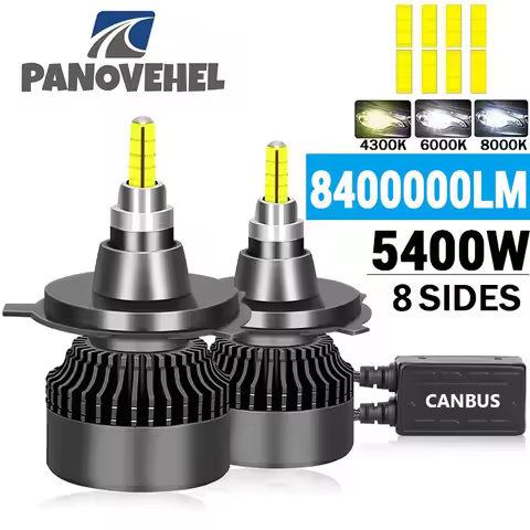 PANOVEHEL Car Headlight 8400000LM 5400W Bulb H7 LED H4 H11 Canbus LED H8 HB4 HB3 9005 9006 D1S D2S H