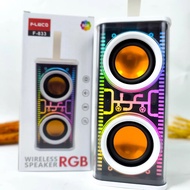 Speaker Wireless LED RGB Portable Fleco F-833 Super Bass BT FM AUX Bluetooth Desain Lampu Menarik