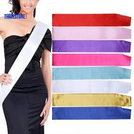 Party Sash Blank Solid Color Costume Accessory Fabric Bride Shoulder Strap Wedding Award Ceremony Sa