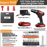 REAIM Mesin Bor Obeng Bor Listrik Tanpa Kabel  Bor Portable Bor Listrik Dinding Besi Beton