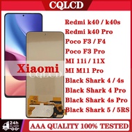 For Xiaomi Redmi K40 K40S K40 Pro LCD Poco F3 F3 Pro F4 LCD MI 11i MI 11X MI M11 Pro LCD black shark 4 4 Pro 4S 4S Pro 5 5RS LCD Display Touch Screen Digitizer Replacement