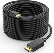 UVOOI 4K DisplayPort-DP to HDMI Cable 50FT, Display Port to HDMI Cable 50 Feet Adapter, 4K&3D, Video