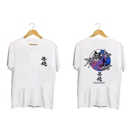 KAOS BAJU T SHIRT ATASAN DISTRO TULISAN GAMBAR KARAKTER JEPANG JAPAN CINA CHINA BANGAU BLUE PUTIH HI