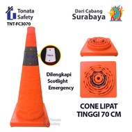 Foldable Traffic Cone Emergency 70 cm Traffic Cone/ FoldingLintas