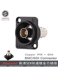 · · · Jiasound High-Quality D-Type BNC Cabinet HD HD-SDI 3G-SDI Solderless Female to Female Dual-Pas