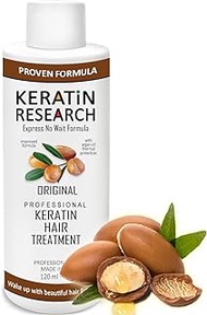 KERATIN RESEARCH Brazilian Keratin Hair Straightening and Smoothing Blowout Treatment Professional Organic Results shiny Hair with Natural look Queratina Keratina (4 OZ Original)