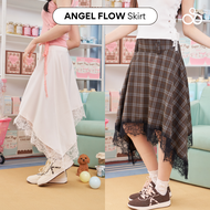 Sistersfabric x Labotte - Angel flow skirt กระโปรงยาวดีเทลตกเเต่งลูกไม้