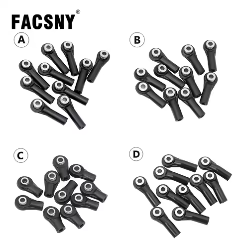 M3 Rod Ends Straight Bent Plastic Link Balls Head Linkage Joint For 1/10 RC Crawler SCX10 D90 TRX4 T