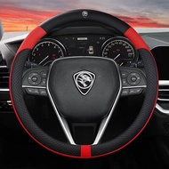 Car Steering Wheel Cover PU Leather Non-slip Cover Suitable for Proton Iriz Savvy Saga BLM FLX LMST 