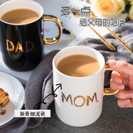 Mother's Day Gift Father's Day Gift Ceramic Mug Simple Water Cup Ceramic Coffee Cup Bone China Mug Ceramic Mug with Spoon Nordic Creative Cup Cup Gift Box