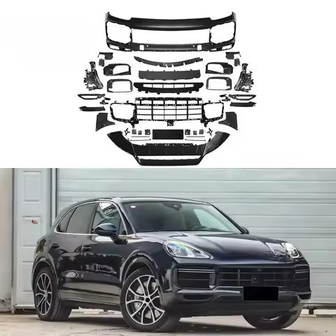 High quality Car body kits For Porsche Cayenne Updated to 9Y0 Turbo TKT body kits new Front Rear Car