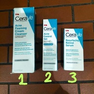 Cerave Acne Foaming Cream Cleanser Cerave Acne Control Gel Cerave Resurfacing Retinol Serum