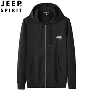 JEEP SPIRIT เสื้อกันหนาวผู้ชายแบบมีฮู้ด,เสื้อลำลองแขนยาวทรงหลวมไซส์ใหญ่สำหรับผู้ชายใส่ได้ทั้งผู้ชายแ
