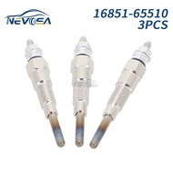 3PCS Glow Plug For Kubota Engine Part Kubota D722 D902 D905 D1005 D1105 V1505 V1305 16851-65510 1685
