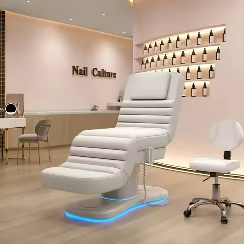Luxury 3 Motors Electric Beauty Chair Adjustable Facial Massage Table Eyelash Bed for Salon Camilla