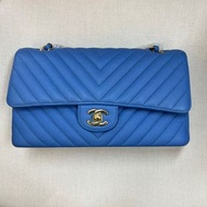 二手正品Chanel classic flap bag 25cm 經典鏈條包 V紋 cf25 中號 單肩包 鏈條包