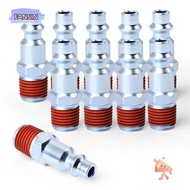 FANSIN1 10-Pack NPT Male Industrial Air Plug, 1/4 inch Iron 1/4'' Pneumatic Plugs, Air Blow  Air Hose Fitting I/M/D Type Air Coupler