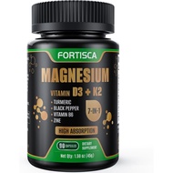 7‑in‑1 Magnesium Glycinate 300mg, High‑Absorption Magnesium Supplement with 4000IU Vitamin D3 & K2, 