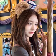 迪士尼Duffy达菲熊发箍女水手海军帽游乐园拍照可爱毛绒头箍头饰Disney Duffy Bear Hairband Female Water20241016