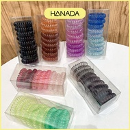 XO Box of 9 Korean Style Pastel Spring Hair Bands with Hanada Box K12-N011 A10