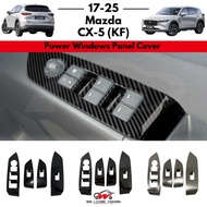 Mazda Cx-5 CX5 KF 2017-2025 Carbon Trim/Black Titanium Power Windows Panel Protector Cover For Cx5