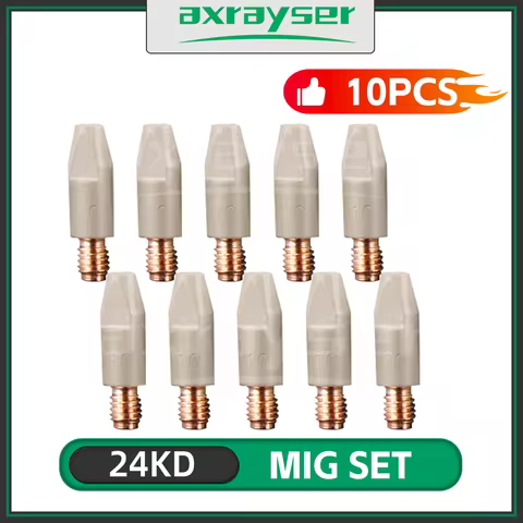 MIG 24KD 25AK Welding Coated Contact Tip M6x28mm 0.8/0.9/1.0/1.2mm Coating Protection Nozzle Tip MIG