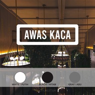 Cutting Sticker Beware of Glass List P15 Glass Door Sticker Cafe Wall Sign