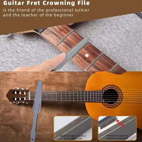1PC Guitar Fret File For Grinding Crowning File Luthier Tool Double-Sided Fret Leveling Tool Guitar 