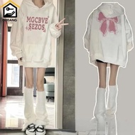 Hooded Hoodie Motif KoreanSimpul RIBBON for Women Spring Autumn Harajuku Loose Hoodie Oversize SML X