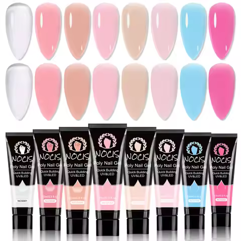 NOCIS Poly Gel Nail Kit Starter: 8 Colors Poli Gel Para Unas Quick Dry Nourish Nails 28 Days Durable