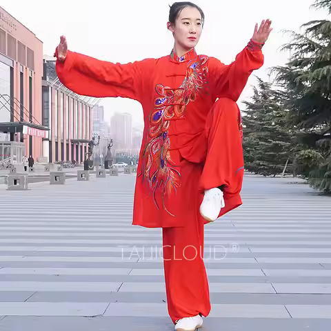 Tai Chi Uniforms for Men and Women, Custom-Made Long-Sleeved Performance and Competition Wear, Pract