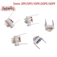 [fashion] 5PCS 5MM Ceramic Trimmer Capacit Adjustable Capacitor Trimmer Variable Ceramic Capacitor 3