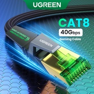 UGREEN Cat8 40Gbps Gaming Ethernet Cable 2000mhz RJ45 Nylon Braided Internet Lan Cord for PS4 Laptop