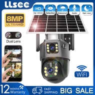 LLSEE V380 Pro Dual Lens 4G SIM Card CCTV Solar Battery Camera PTZ 8MP 4K CCTV WIFI Monitoring Camera 360 Color Night Vision Mobile Tracking