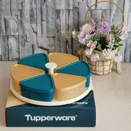 TUPPERWARE MODULAR CAROUSEL GREEN GOLD | BEKAS SIMPAN KUIH RAYA | RENCAH LAKSA MEE