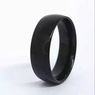 4s Grosir Solo || CINCIN TITANIUM BENTUK OVAL WARNA HITAM POLOS KUALITAS PREMIUM ANTI KARAT&LUNTUR