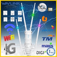 Wavlink AC1200 4G LTE Wi-Fi Router High Power Dual Band 2.4 GHz 300 Mbps and 5 GHz 867 Mbps Wireless Internet Unlimited Hotspot WiFi Outdoor Router with SIM Card Slot, 4 High Gain Antennas, Supports 4G/Router/ EasyMesh Router Mode