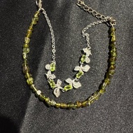 盎然。 橄欖石 綠碧璽 黑美人 碧璽 手鏈手環 手串