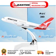 [ Melbourne ] Qantas Airways 16cm Airplane Metal Plane Model Aircraft A380 Aeroplane Scale Desk Toy 