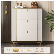 全城熱賣 - 翻斗式入戶玄關櫃鞋櫃【輕奢三門】90*17*118白色】#H038099649