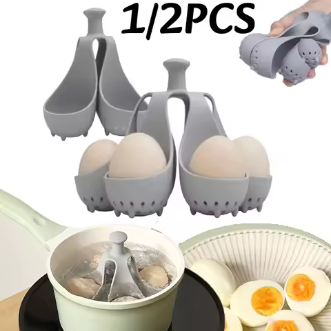 1/2PC Silicone Egg Boiler Rack 4/6 Hole Egg Cooker High-Temperature Resistant Eggs Boiler Family Bre