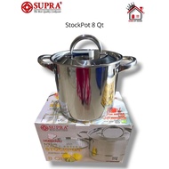 SUPRA Stock Pot 8 Qt Stainless Steel Diameter 22 Cm 7.5 Liters