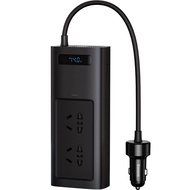 Baseus 150W Car Inverter Pro Power Strip 12V to 220V Car Fast Charging Dual AC Port for EU/ CN Plug 