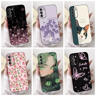 Casing Motorola Moto G51 5G Case Black Aesthetic Cute Cat Fashion Funny Silicone Back Cover Motorola