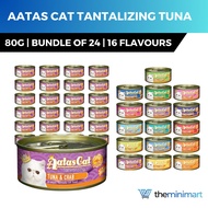 [Bundle of 24] Aatas Cat Tantalizing Tuna Cat Wet Food Can - 80g, Nutrient-Rich Ingredients