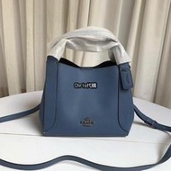 Chris精品代購 COACH 寇馳78800 新款手提菜籃包 全素面牛皮 藍色單肩斜背包  原裝正品 美國代購