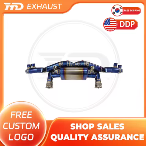 HMD Hot sale Titanium Exhaust System Performance Catback Exhuast for Audi R8 Valve Muffler Single ex