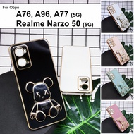 Oppo A76 Oppo A96 Oppo A77 5G Narzo 50 5G Fat Bear Mobile Phone Stand I Ring Colorful Holder Housing